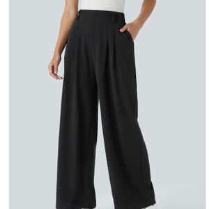 Elegant Black Wide-Leg Women's Pants